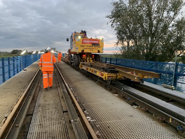 Emergency railway works between Ely and Peterborough reach halfway point: ManeaBridge