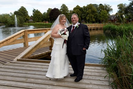 Neil and Leanne who tied the knot at the Burns Monument Centre
