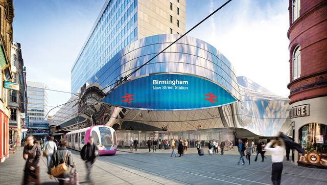 A better railway in the West Midlands as Network Rail kicks off five-year investment programme: Birmingham New Street - Stephenson Street entrance