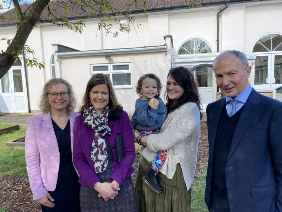 Councillor Buttery, Dr Samantha Callan, Elijah Haywood with mother ...