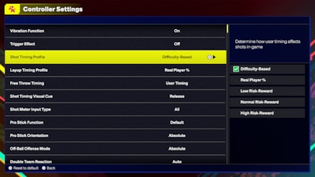 NBA 2K25 Gameplay - Controller Settings