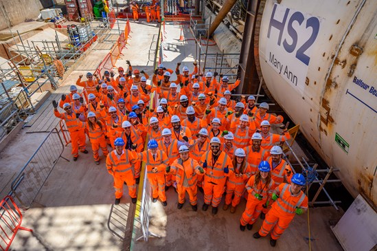 BBV tunnel team celebrates unveiling of Bromford TBM