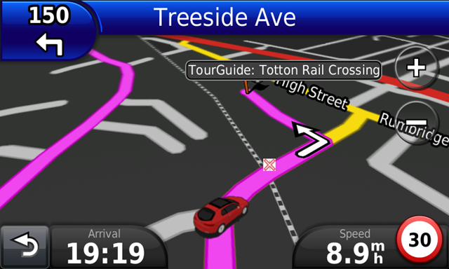 SATNAV TECHNOLOGY TO HELP DRIVE DOWN WEST MIDS LEVEL CROSSING INCIDENTS: Sat nav screengrab 2