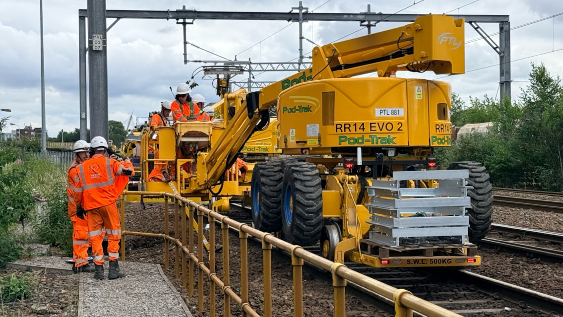 Brewery Junction OLE work underway cropped