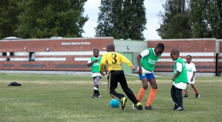 A Pedro Youth Football Club training session in front of the new North Marshes Pavilion (Credit Gary Manhine)