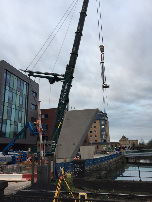 Brayford pillars installed 2