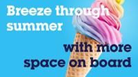Breeze through summer and get to the coast at quieter times: warm weather expected tomorrow: 32248 SE-BTH EmailHeader 660x371 Icecream