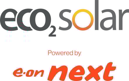 Eco2Solar x E.ONNext Poweredby logo SECONDARY colour