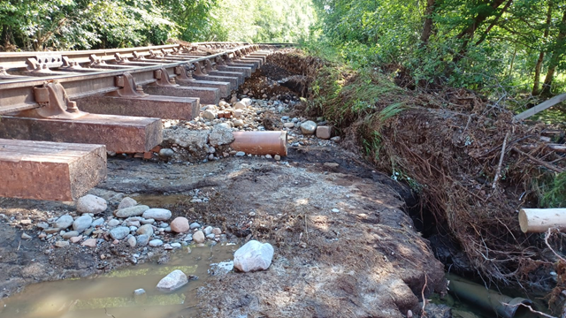 Work underway to repair flood-damaged West Highland Line: WHL washout 140623