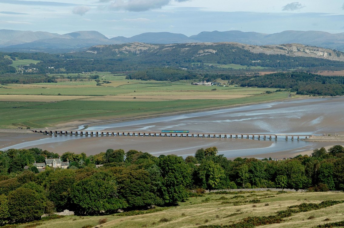 Arnside Viaduct: Sometimes referred to as Kent Viaduct because it crosses part of the Kent Estuary in Cumbria.