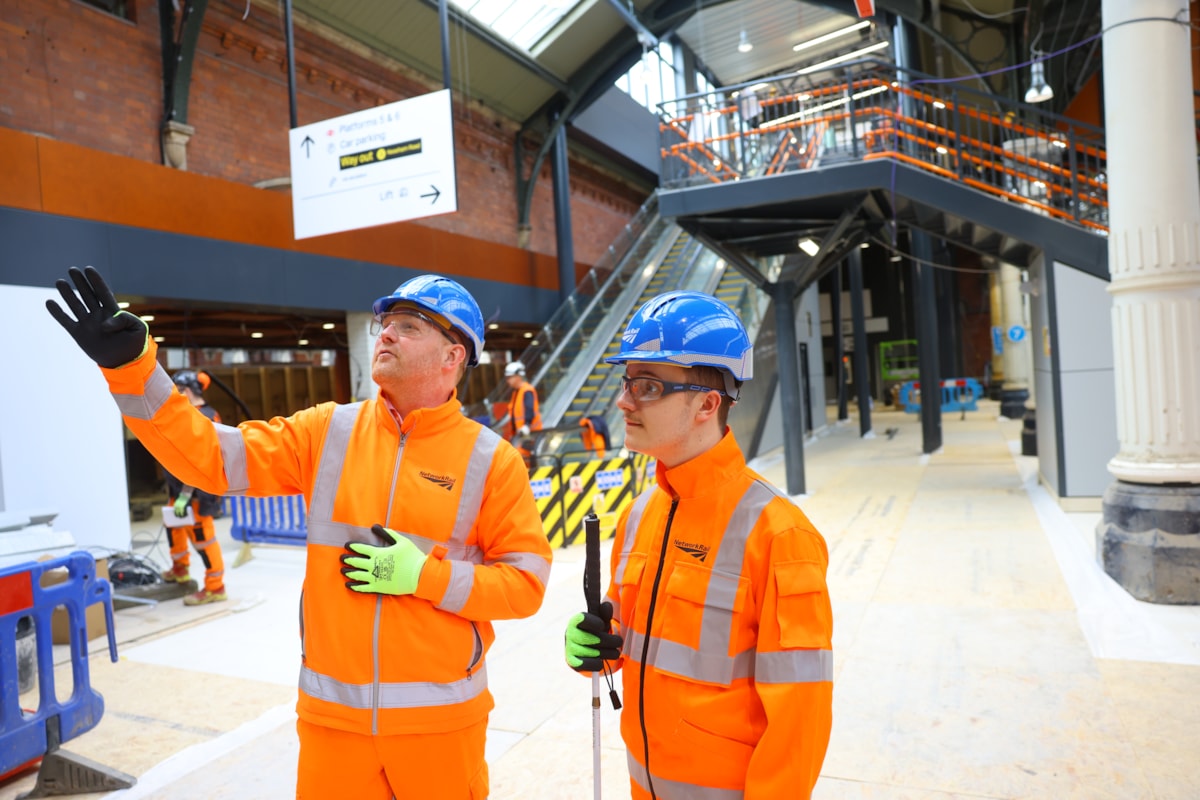 Jack behind the scenes at the new Darlington station (1)