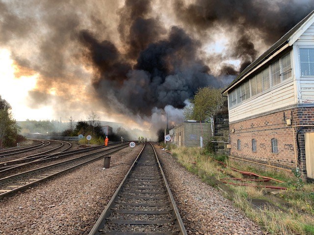 Full train service expected at Bradford Interchange tomorrow following major fire near railway: Full train service expected at Bradford Interchange tomorrow following major fire near railway
