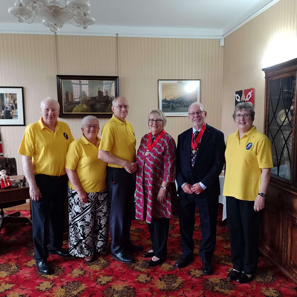 The former Mayor of Dudley Cllr Hilary Bills with members of Friends of Dudley Performing Arts