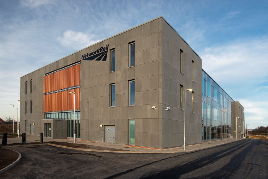 Rail operating centre officially opened in Manchester: The entrance to the new Manchester Rail Operating Centre (ROC)
