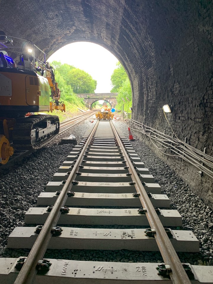 Major track upgrades at Clay Cross and Milford tunnels 1