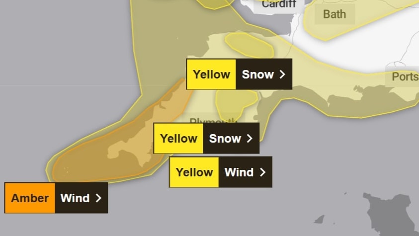 Storm Goretti: Some rail routes in south west suspended and passengers urged to check before travelling: Weather warnings Western- Met Office 08-01-26