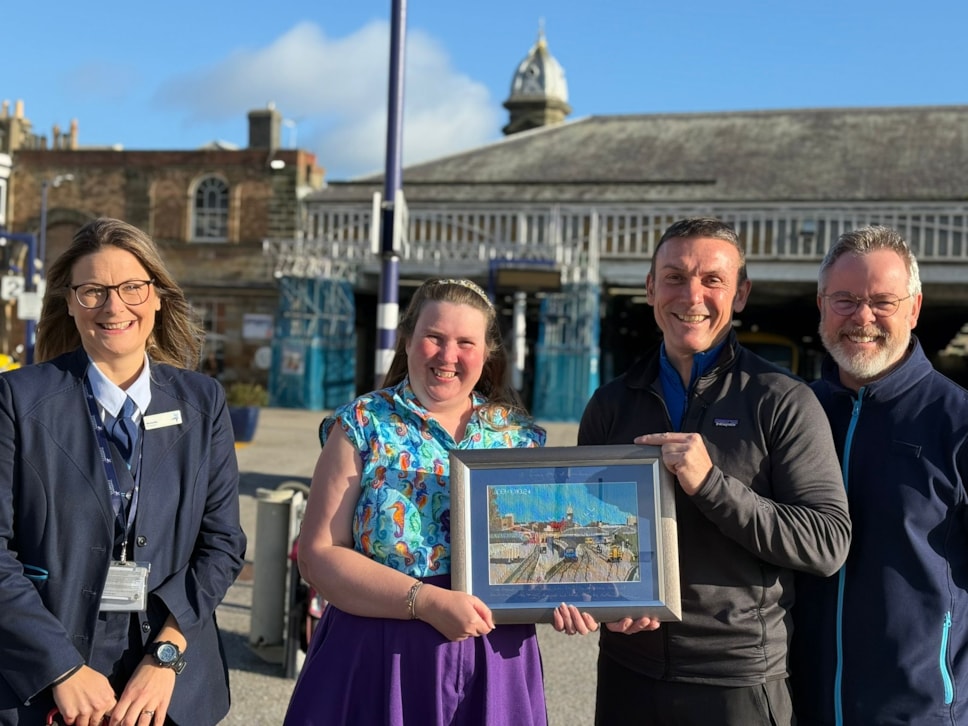 Tapestry handover at Scarborough depot 