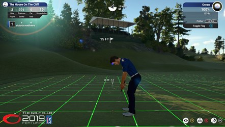 TGC2019 Male Golfer Putting HUD Display