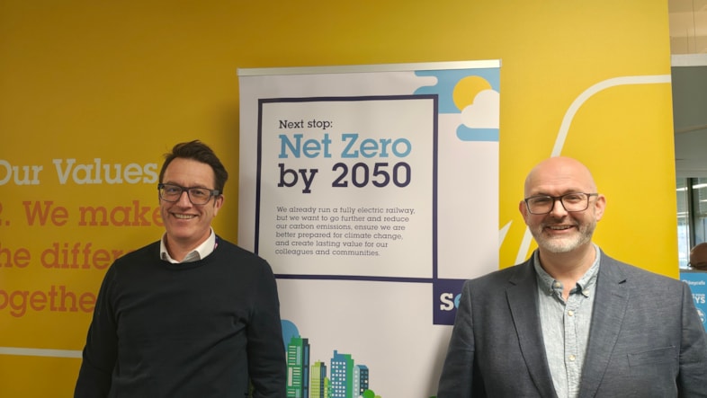 Southeastern and Action Sustainability join forces in an industry first to empower SMEs for a Greener Future.: Graham Mollison and Tim Stockford from Southeastern