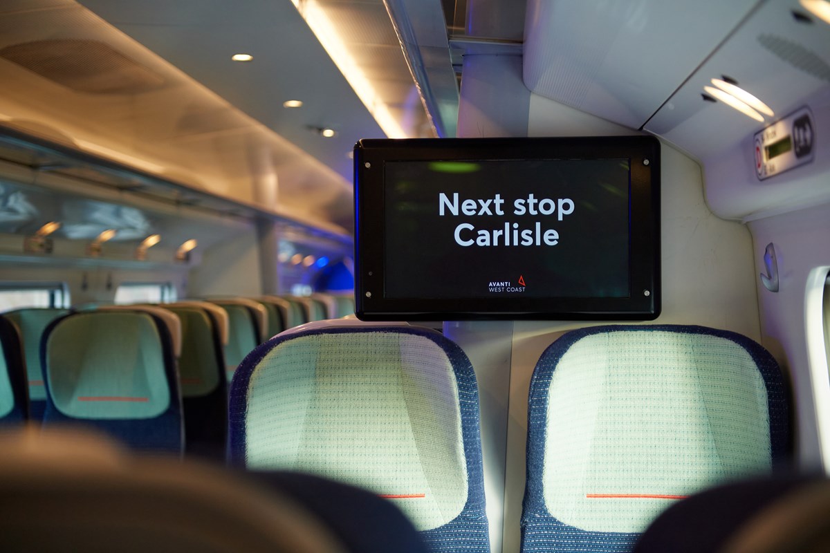 Passenger Information Screens - Refurbished Pendolino