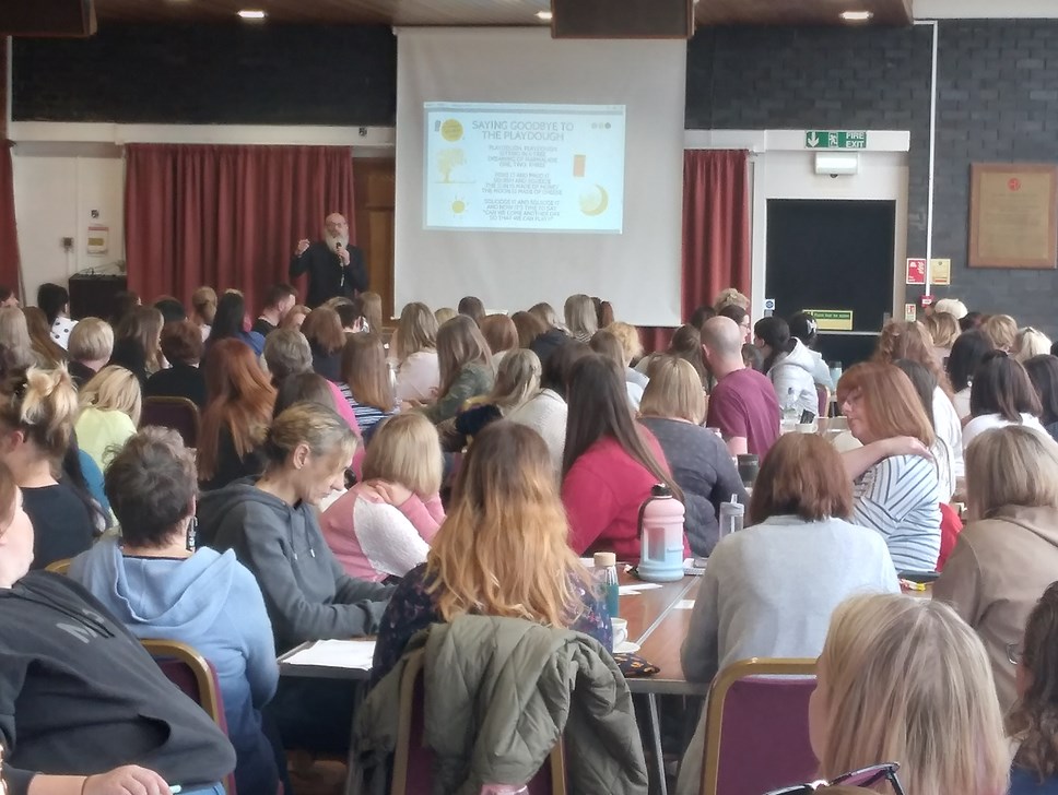 Early years educator Greg Bottrill leads professional development session with staff practitioners, teachers and managers-2