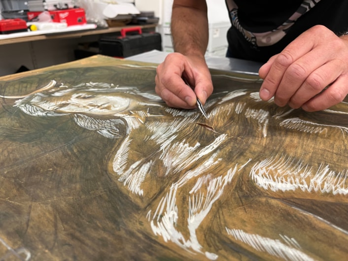 Goddess of Night: The romantic tribute Goddess of Night, by artist Quentin Bell is part of a new exhibition exploring different portrayals of women over the past 400 years, after it was the subject of a careful restoration project by specialist paper conservator James Caverhill.