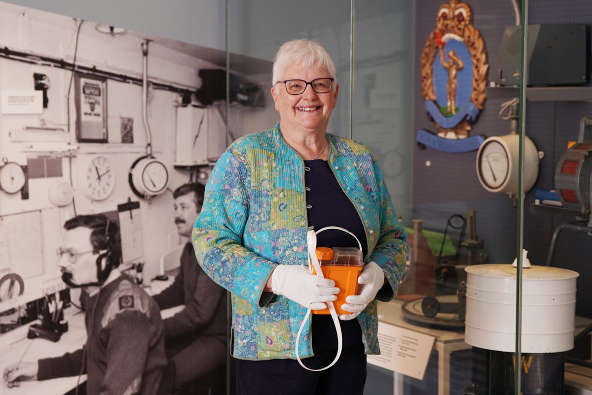 3 Kim Foden, a former Chief Observer of the Royal Observer Corps, visits Cold War Scotland a new exhibition opening at the National