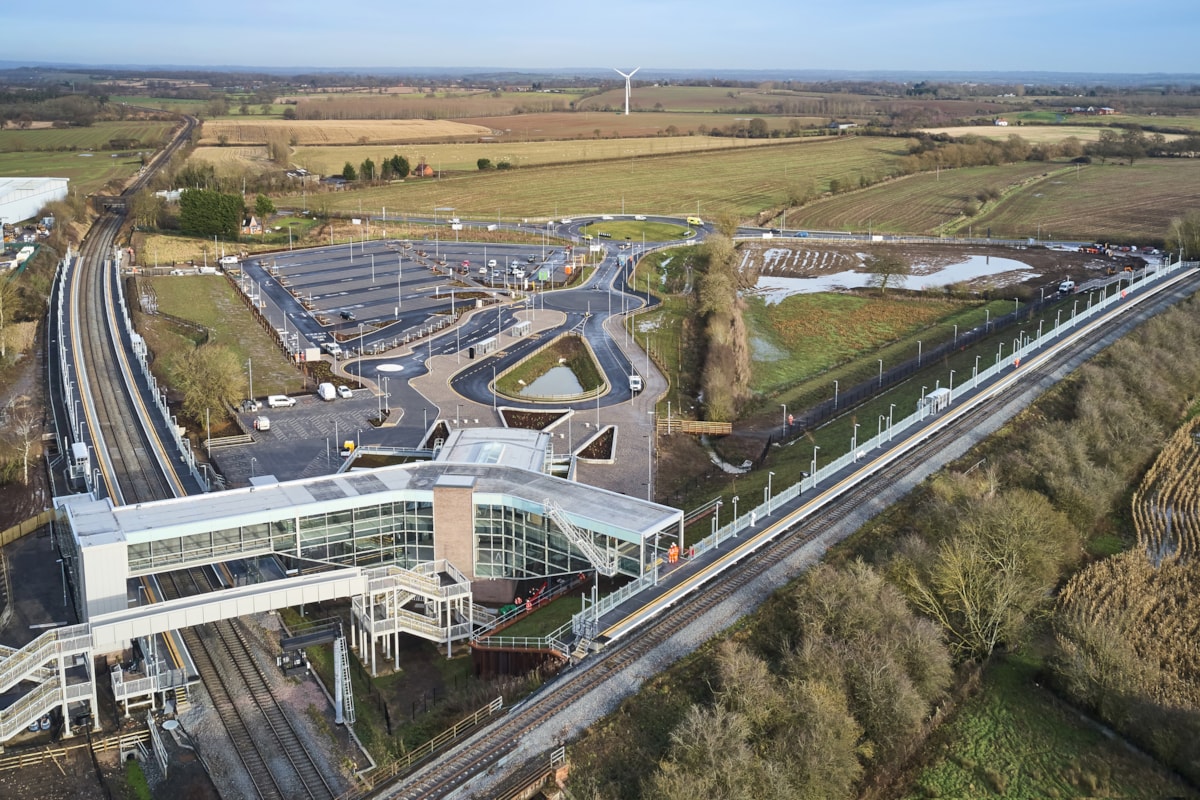 Worcestershire Parkway aerial shot 1