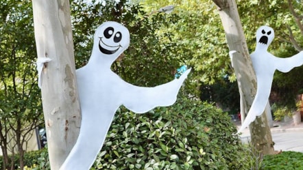 Park Halloween decorations at Hafan