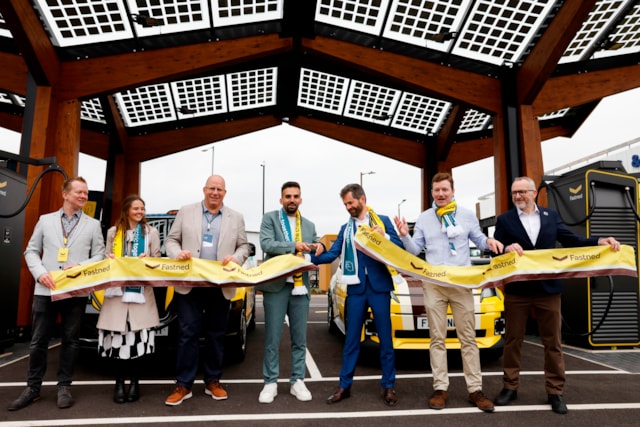 TfL Image - Places for London, TfL, Fastned and the deputy mayors cut ribbon at Hatton Cross Hub