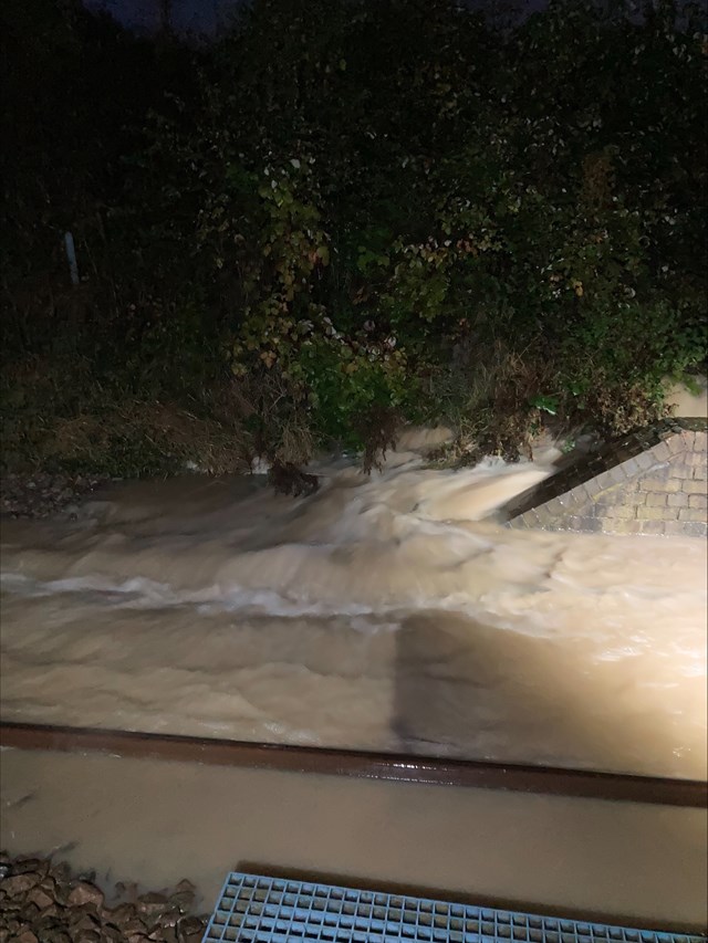 Flooding at Kiveton Bridge station 1, Network Rail: Flooding at Kiveton Bridge station 1, Network Rail