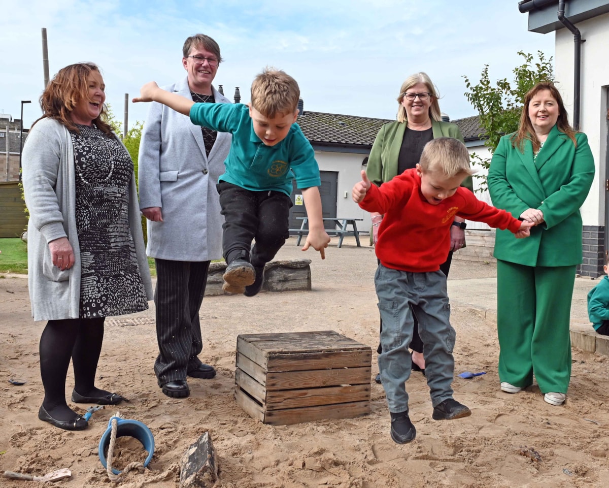 Jumping for joy at recent inspection report