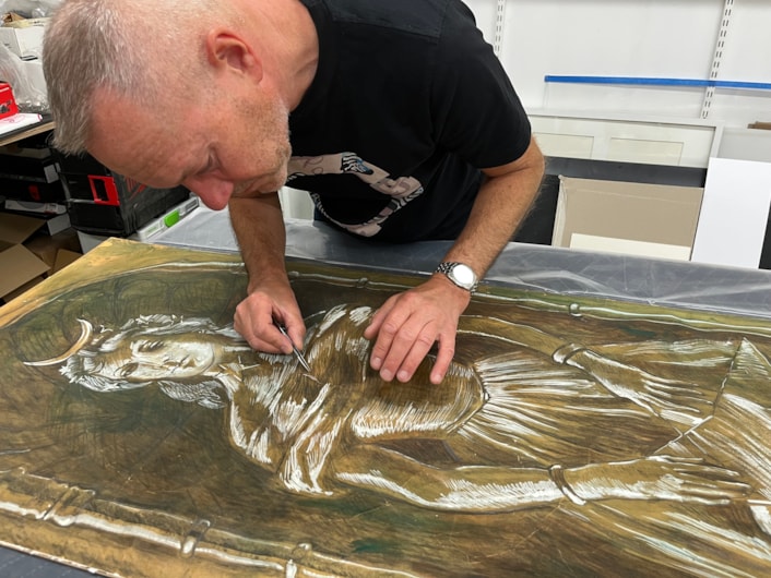 Goddess of Night: The romantic tribute Goddess of Night, by artist Quentin Bell is part of a new exhibition exploring different portrayals of women over the past 400 years, after it was the subject of a careful restoration project by specialist paper conservator James Caverhill.