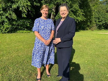 Pictured on the left is Moray Council leader Kathleen Robertson (left) who in her former role as chair of Forres Community Council helped Forres Community Sports Hub chair Ann Rossiter, who is pictured on the right, get funding to build the Forres outdoor gym.