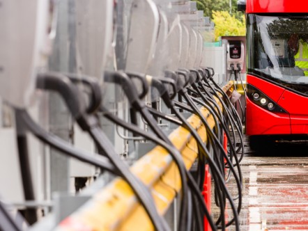 Electric chargers at a Go-Ahead bus company