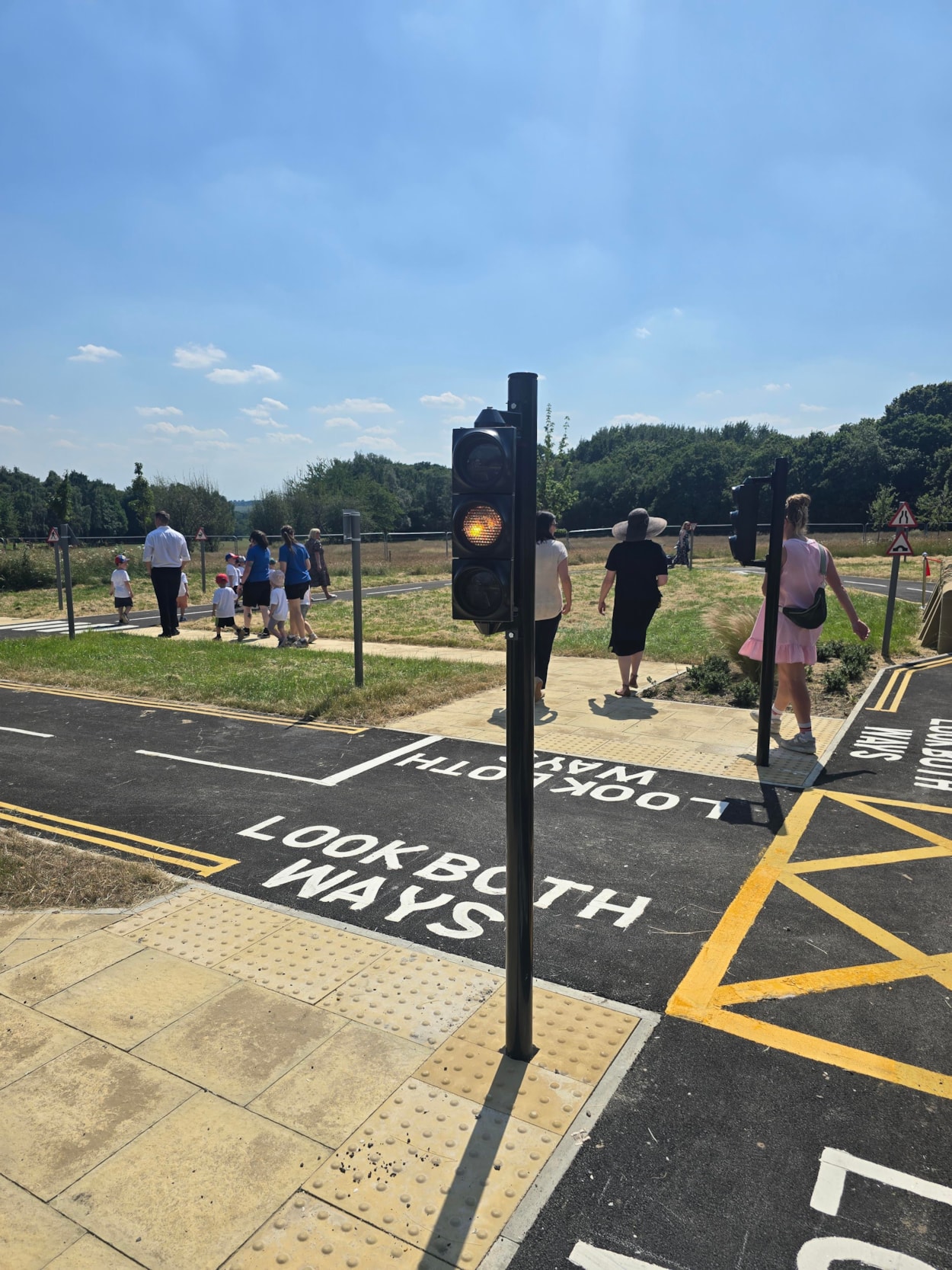 Temple Newsam bike park 2: The new bike park at Temple Newsam's golf club is designed to replicate features of real road layouts, the first of its kind in Leeds.