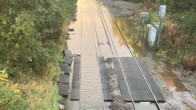 Network Rail warns of impacts ahead of Storm Ashley: Ledsham flooding 1