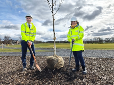 CC Aidy Riggott and CC Phillippa Williamson assisting the tree-planting effort