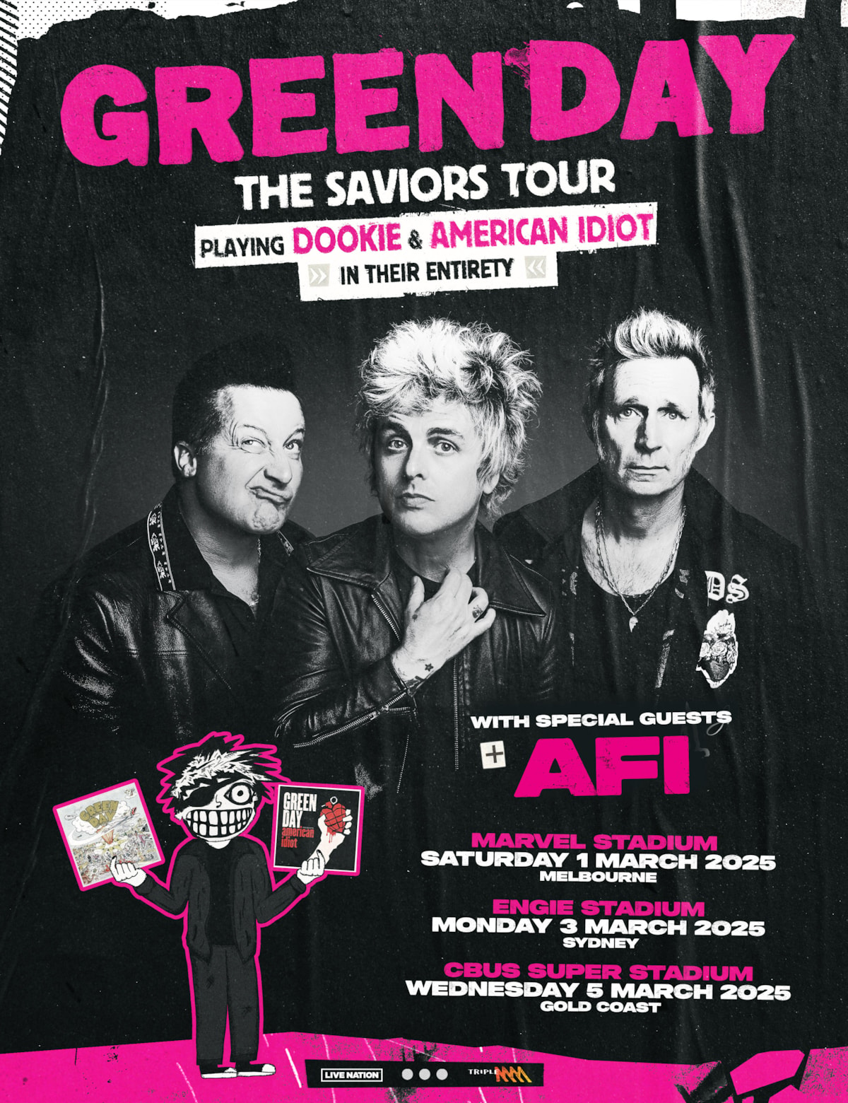 greenday au 2025 poster