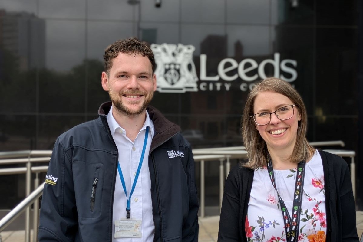 L-R Jak Lomas and Hannah Wood, civil engineers with Leeds City Council-4