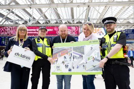 Representatives from Railway Children, British Transport Police and Avanti West Coast teamed up to raise awareness of safeguarding issues affecting young people.