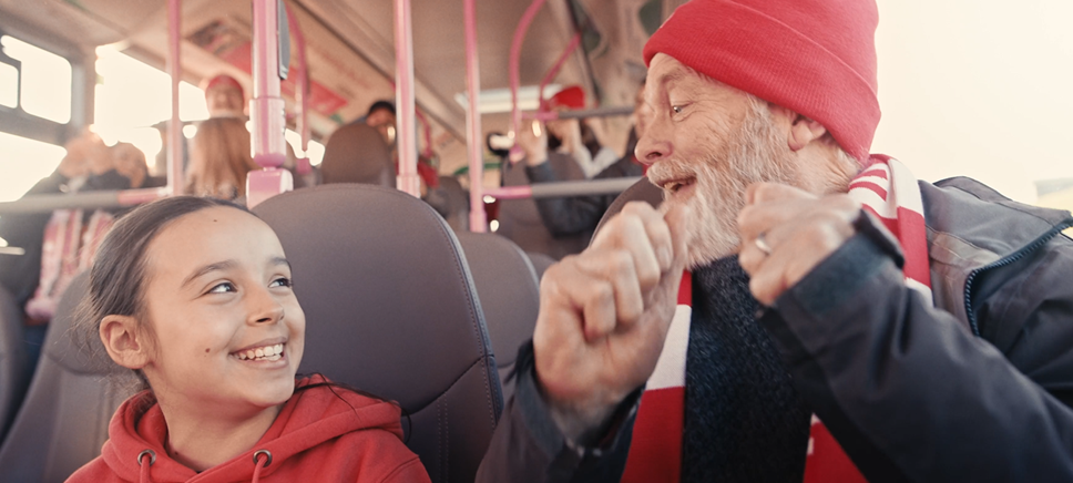 First Bus x Aberdeen FC - Millie & Grandpa