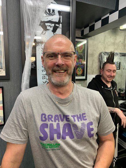 Danny with his shave complete