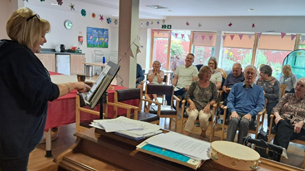 The 'Memories are Made' choir which takes place at the Mere Brook Day Care Centre in Ormskirk on Thursday afternoons