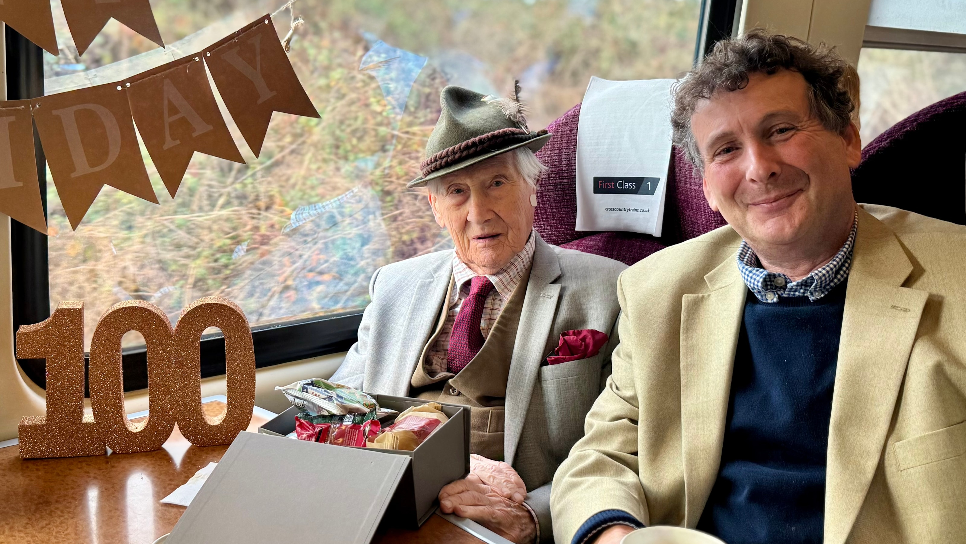 Mr Christopher Price onboard with his son Frederick