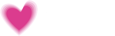 Organ Donation Pink Heart Graphic - WHITE writing - Digital