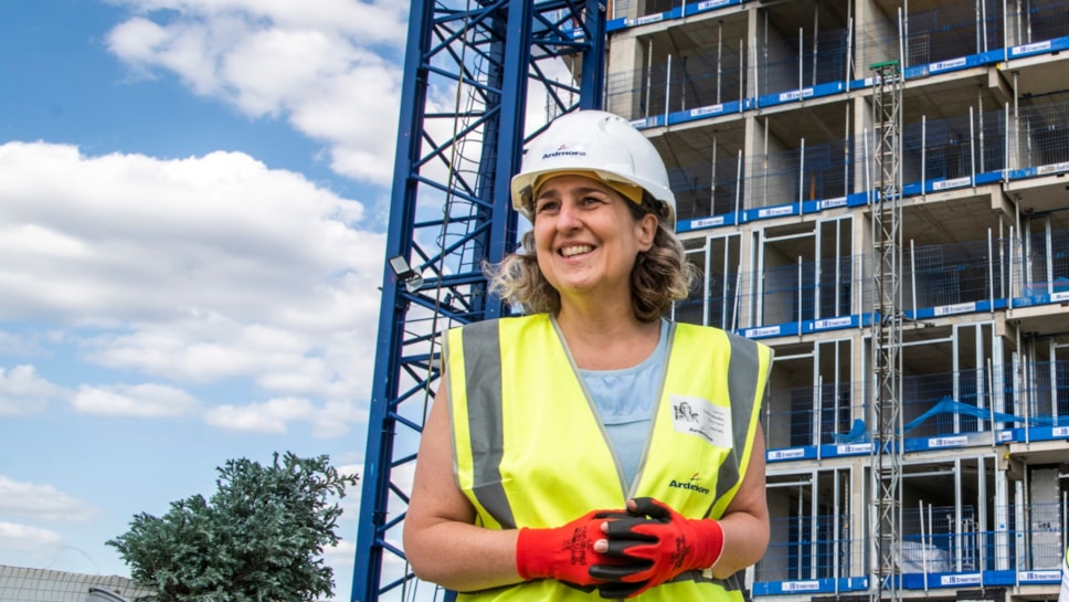 Mayor Woodley on the site of new Council homes at the Britannia development