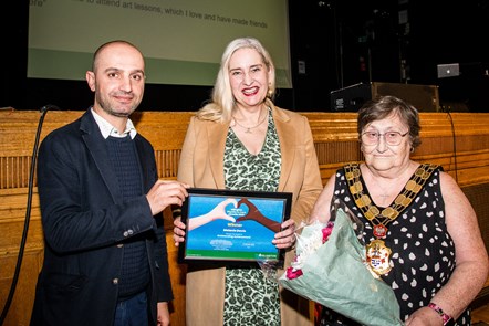 Cllr Turan, Melanie, Cllr Spall - dignity in care awards
