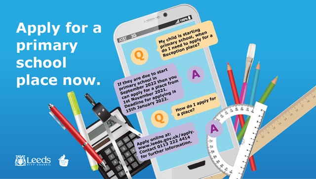 Last chance to apply for a primary school place for September 2022