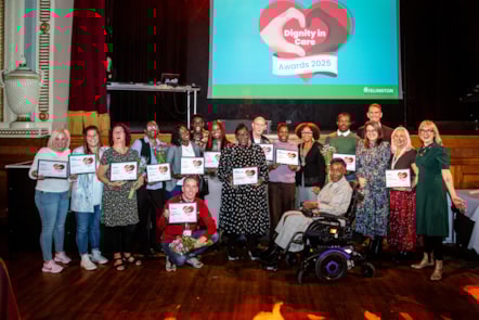 Winners of Islington's Dignity in Care Awards celebrate in the Assembly Hall